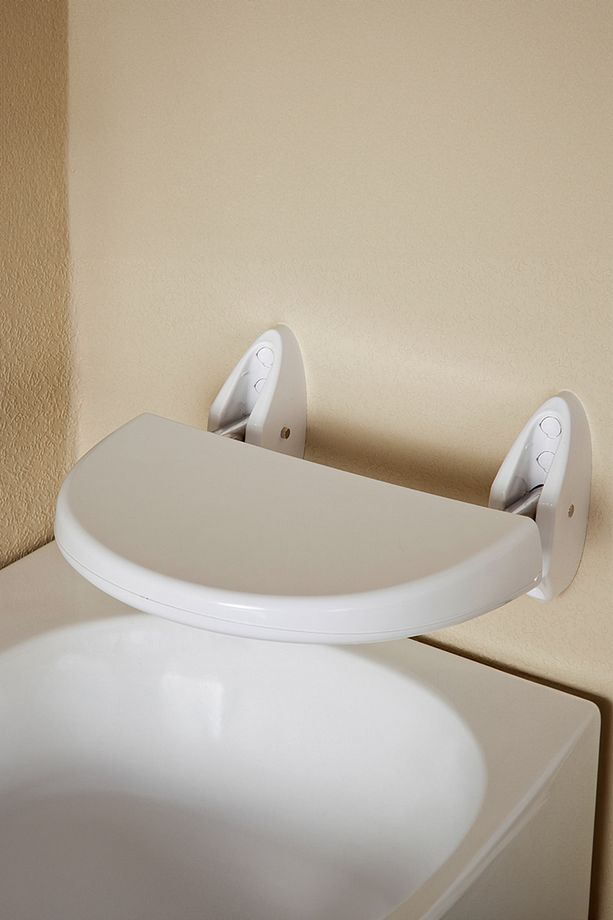 Duvara Monte Yaşlı Ve Engelli Destek Banyo Kuvet Oturağı Beyaz - 1