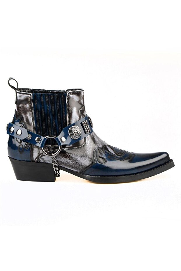 Navy Blue Men's Cowboy Boots (Gar)