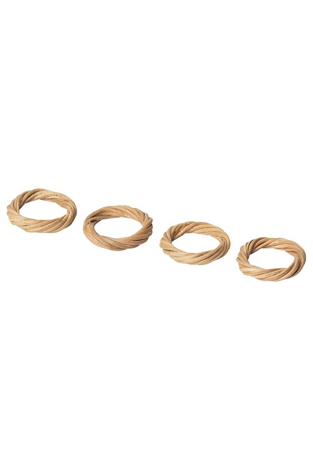 VARGFISK Napkin ring, natural/rattan handmade