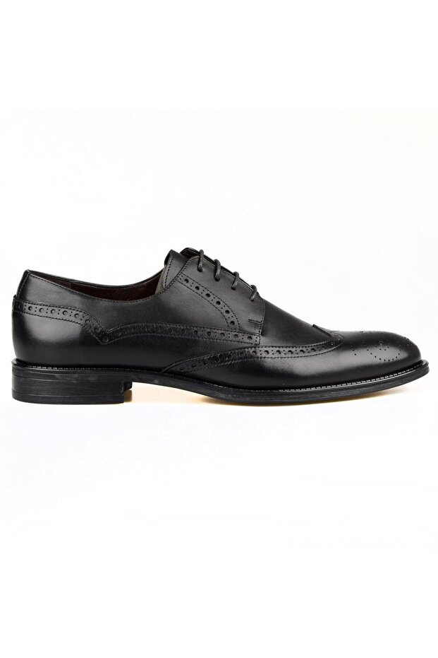 Men's Oxford Large Size Shoes Black Leather