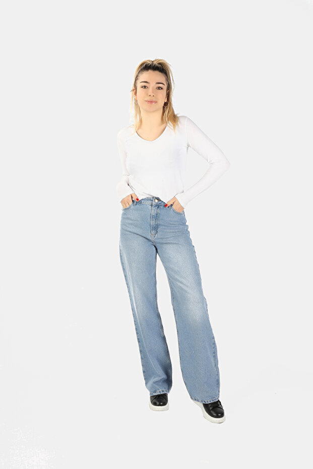5 Pocket Wide Leg Trousers