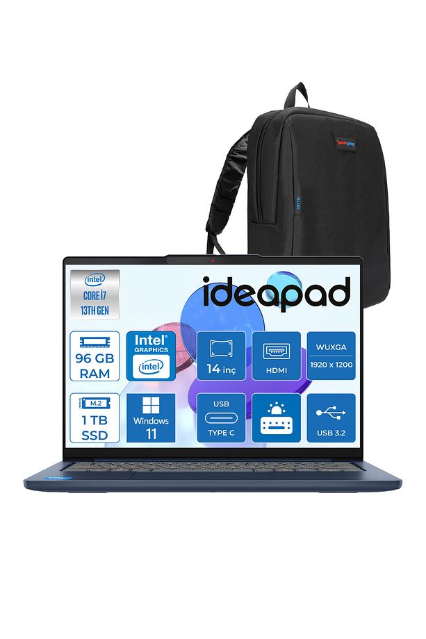Ideapad Slim 5 14IRH10 I7 13620H 96GB 1tb SSD 14" Wuxga OLED 400NITS W11HOME 83HR004CTRH32+ZETTACNT - 1