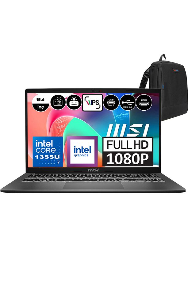 Modern 15 I7 1355U 32GB 1tb SSD Iris® Xᵉ Grafik WIN11HOME 15.6" IPS Fhd F13MG098XTRH18 +ZETTACNT - 1