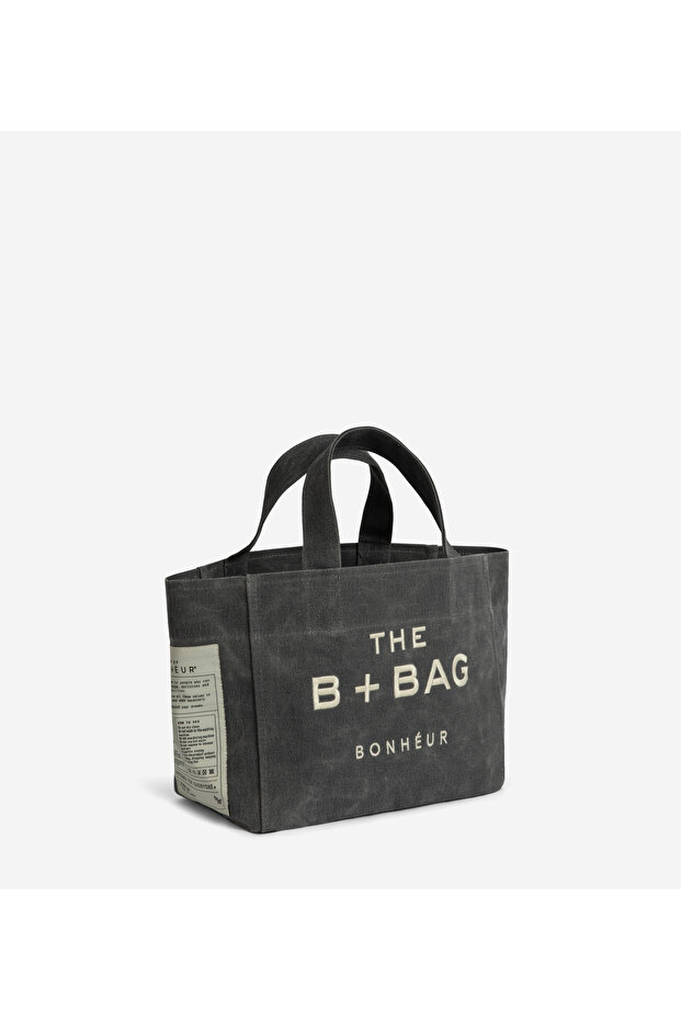 Canvas Ghost Gray Small Tote Bag - 8