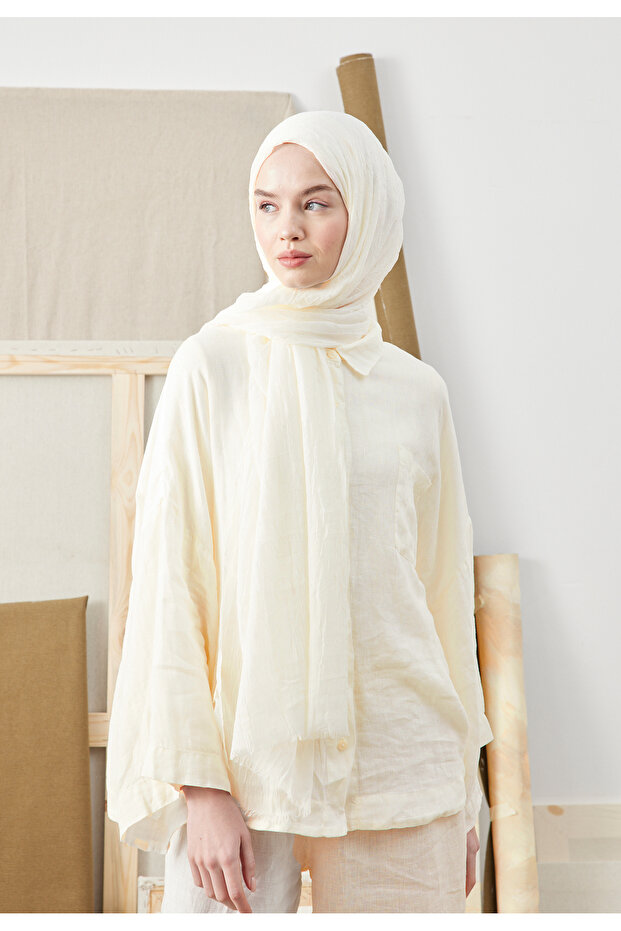 BAMBU ŞAL BEYAZ - 7