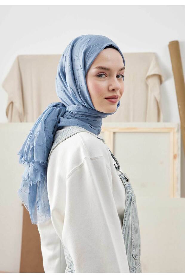 BAMBU ŞAL KOT MAVİ - 1