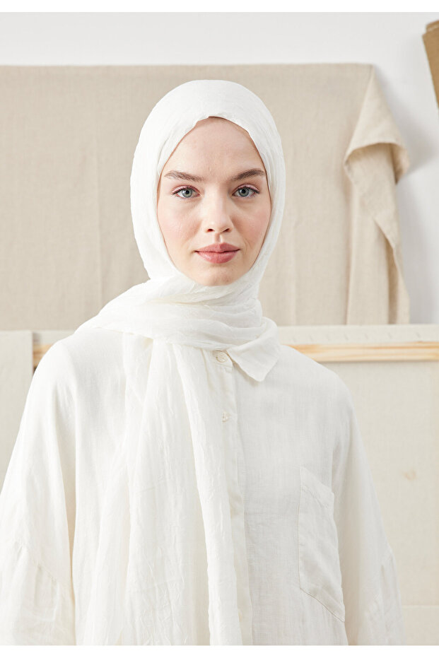 BAMBU ŞAL BEYAZ - 3