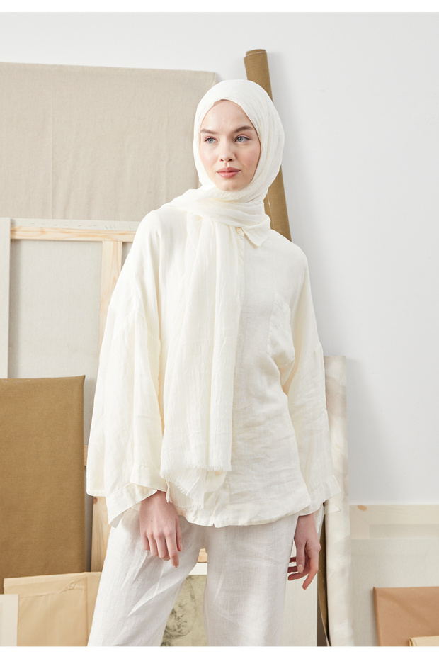 BAMBU ŞAL BEYAZ - 6