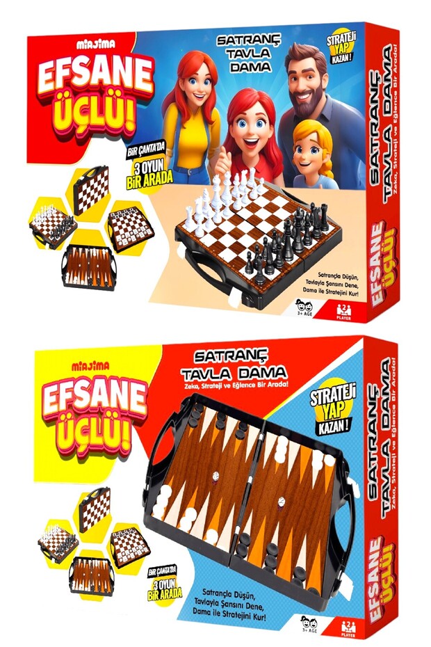 Large Size Bag Set of 3 Chess Checkers Backgammon