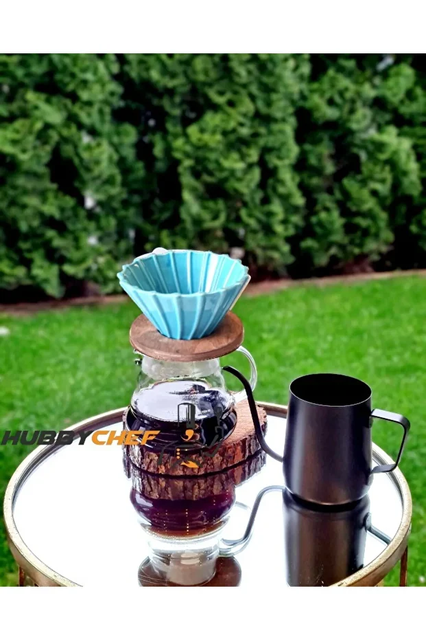 Kahve Demleme Seti V60 Dripper 600ml Demleme Ibriği - 2