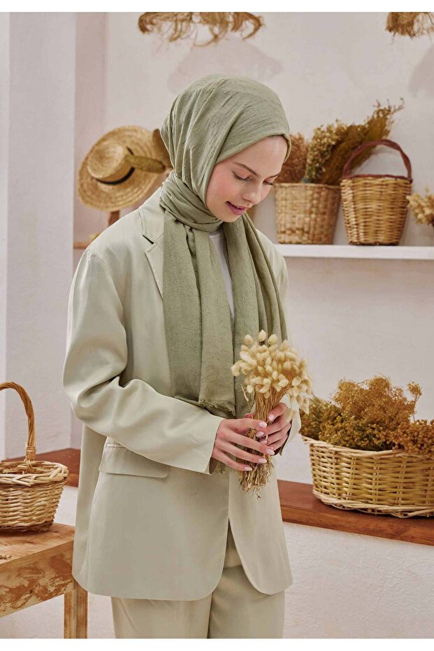 Bambu Şal Nil Yeşili - 1