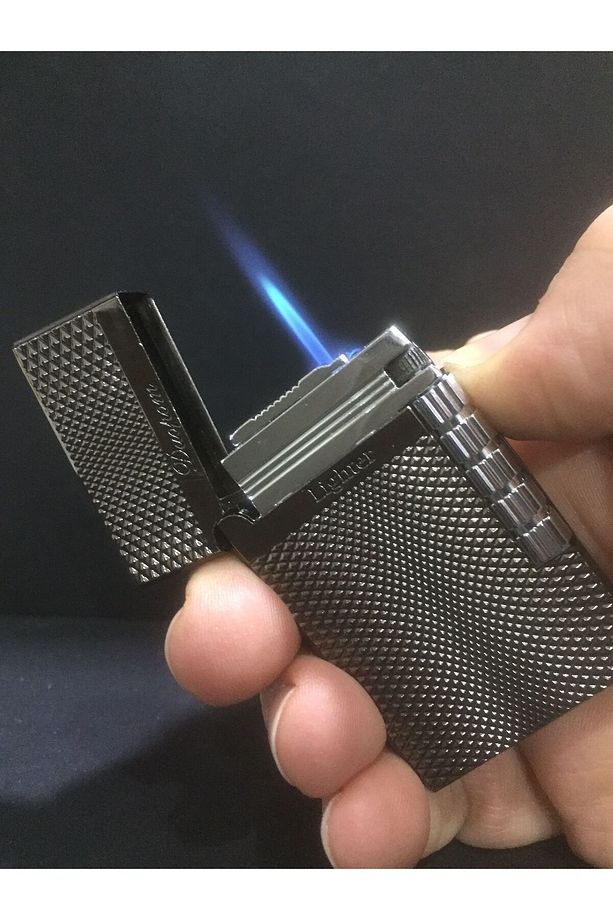 Dupont modeli yandan çarklı alevli püskürtmeli klasik tarz çakmak - 1