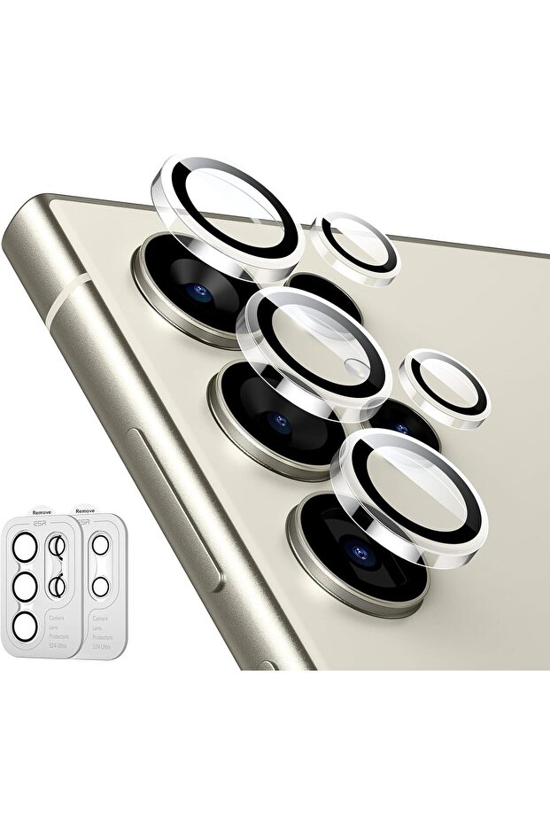 Camera Lens Protector for Samsung Galaxy S24 Ultra, Scratch-Resistant, 2 Sets (Clear)