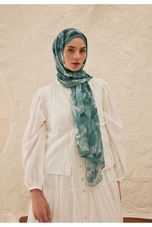 شال رامي منقوش من Lizzzy - موديل المحيط - 3