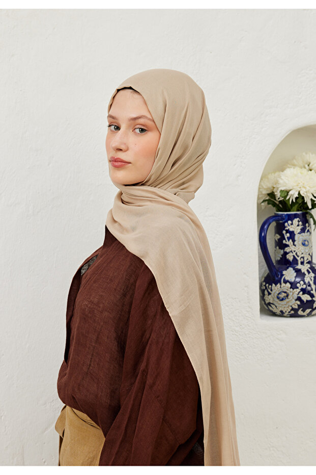RAMİ VİSKON ŞAL BEJ - 5