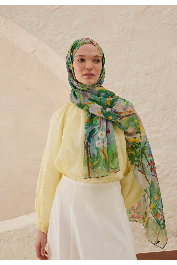 شال RAMI منقوش من AMELIA - موديل الغابة - 4