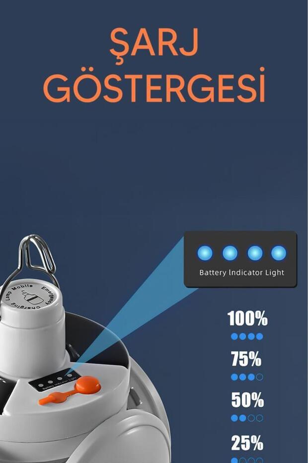 Şarjlı Katlanabilir Solar Lamba - 7