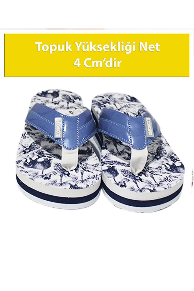 Light High Heeled Flip Flops Sea Pool Bathroom Garden Beach Women's Slippers 45016