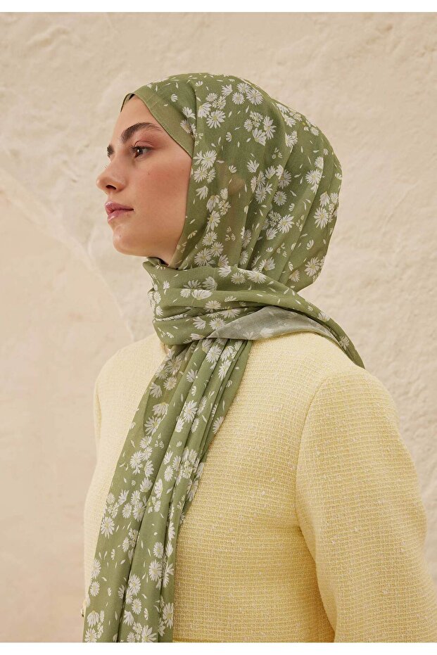 Daisy Patterned Rami Shal - 3