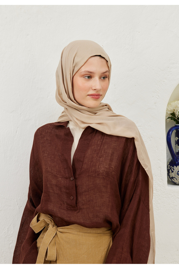 RAMİ VİSKON ŞAL BEJ - 4