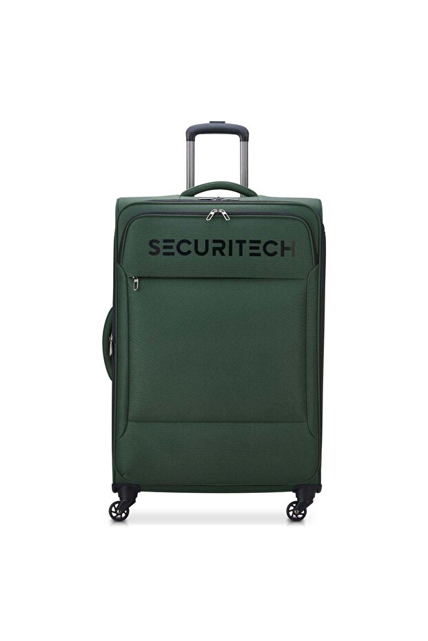 Paris Securitech 82cm Expandable 4 Double-Wheeled Check-In Luggage Trolley - Khaki