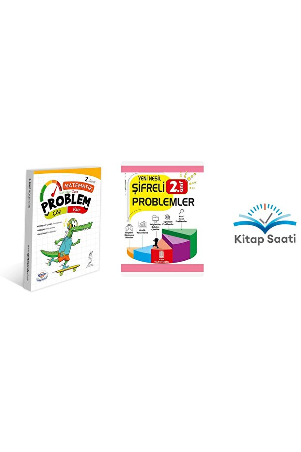 Öğretmen Evde 2. Sınıf Problem Kur Çöz Kitabı & 2. Sınıf Şifreli Problemler - 1