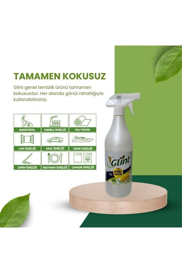 12 X 1 Lt. %100 Bitkisel Fırın Ocak Tezgah Temizleme Spreyi Kokusuz Anti Alerjik - 5