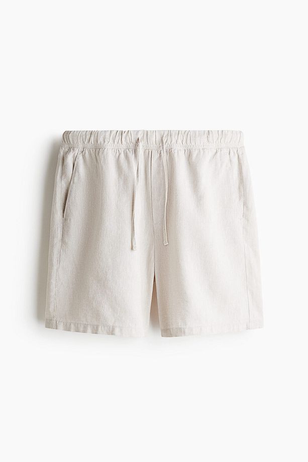 Keten Karışımlı Şort Relaxed Fit - 1