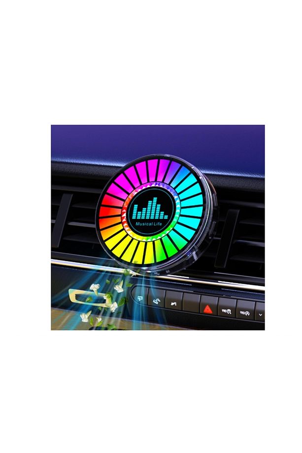 Sese Duyarlı Araçİçi ve MasaÜstü Kullanılabilen Ekolayzer RGB Ritim Işığı,Uygulamadan Kontrol Edilir - 3