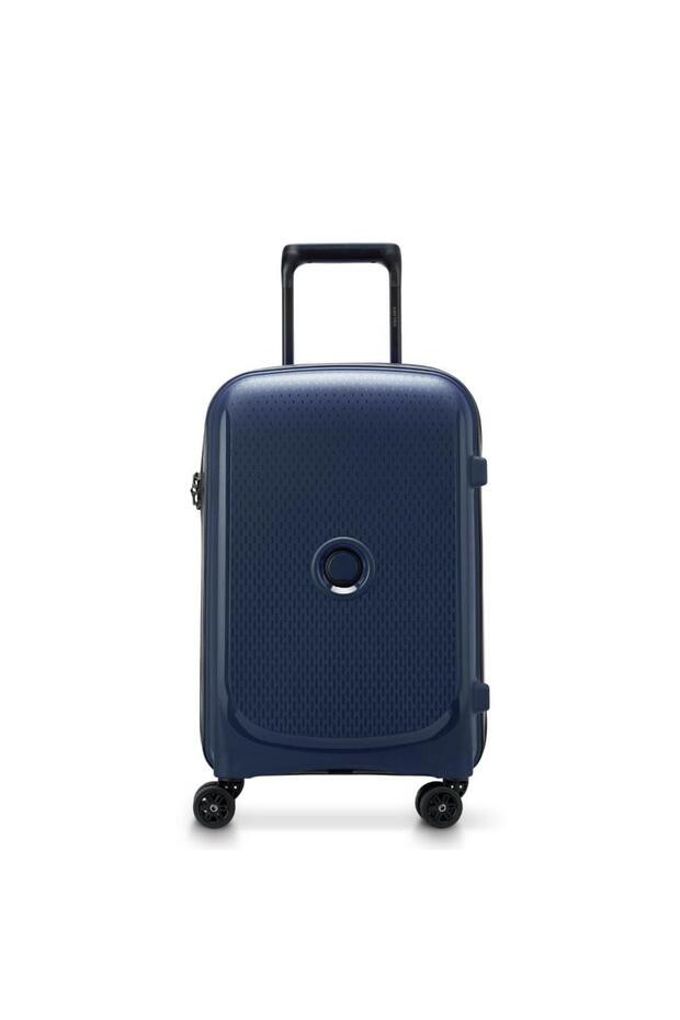 Belmont Plus 55cm Hardcase Non- Expandable 4 Double Wheel Cabin Luggage Trolley Blue