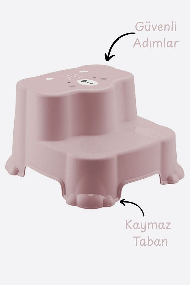 Çocuk Bebek Klozet Adaptörü Süngerli Yumuşak Panda Desenli ve Katlı Basamak Set Eğitici - 2