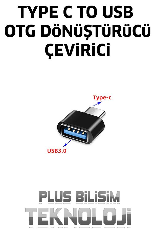 Type c to usb çevirici, type c otg dönüştürücü, usb otg, Type C 3.1 Usb 3.0 Data Çevirici Adaptör - 5