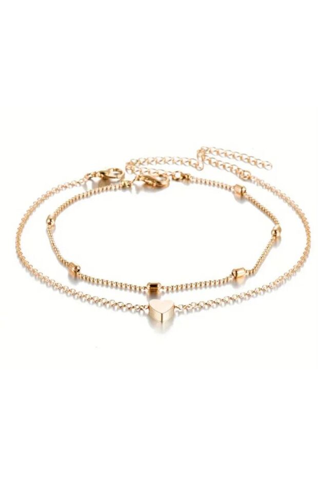 خلخال من طبقتين على شكل قلب - 3