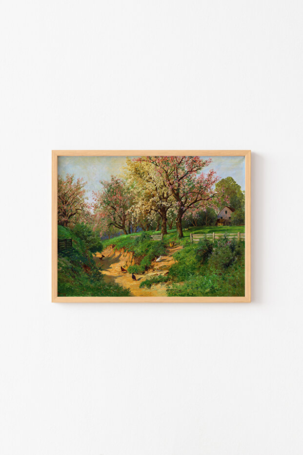 Spring in the Countryside - Wooden Patterned Frame