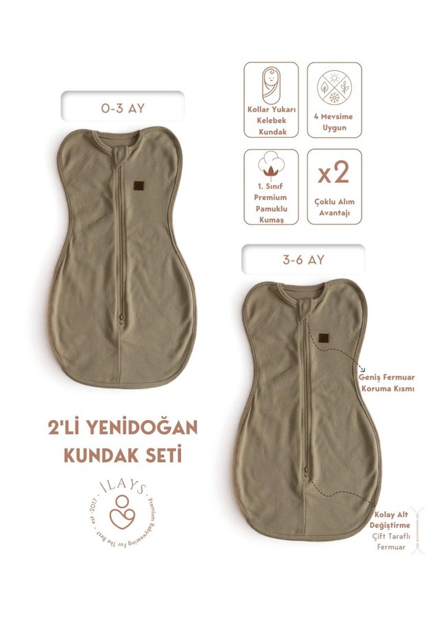 2-Piece Newborn Butterfly Swaddle – Tight Wrap Narrow Model