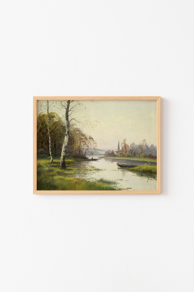 By the River - Wooden Patterned Frame