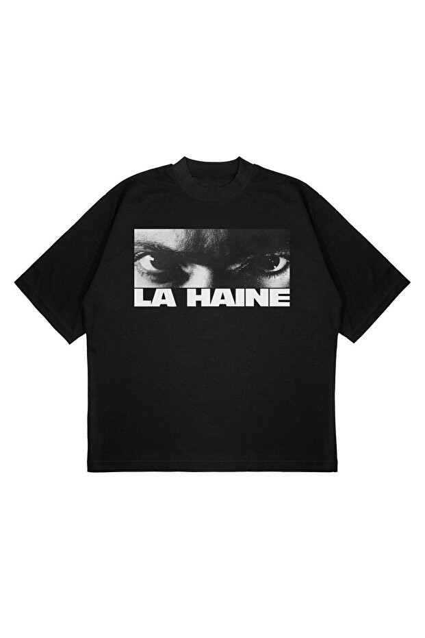 Unisex Oversize La Haine V2 Printed Boxy Fit Thick Fabric (240Gsm) T-Shirt