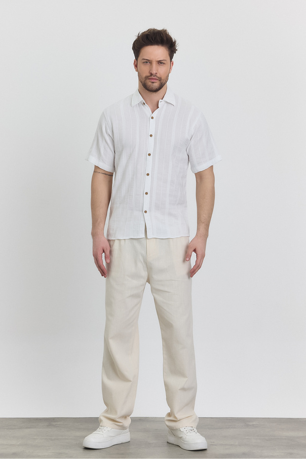 قميص موسلين منقوش - 4100 - 2