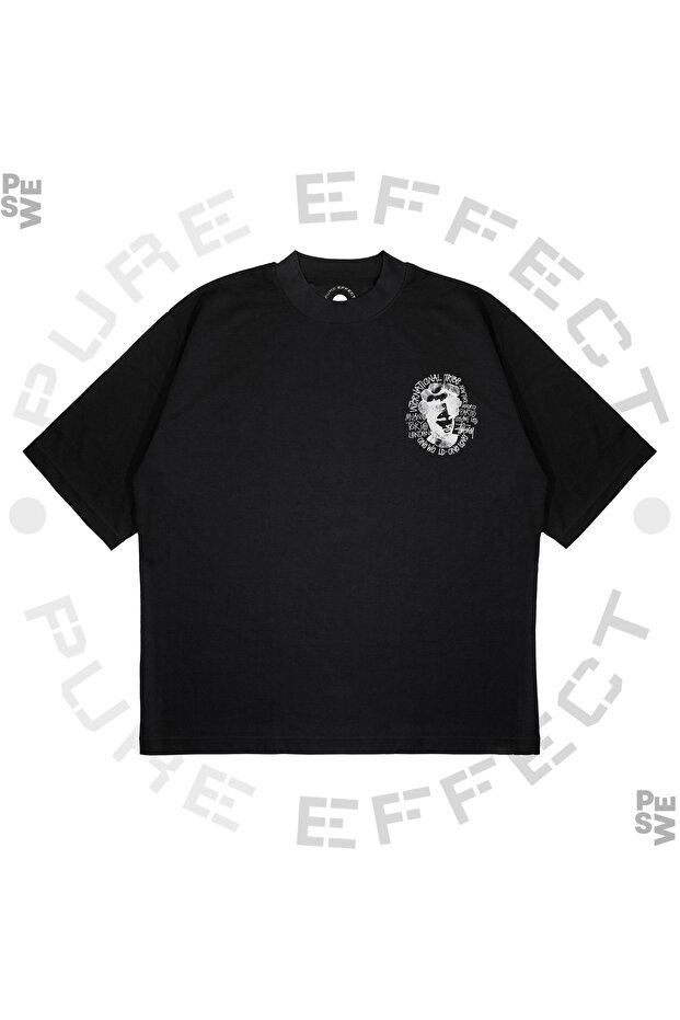Unisex Oversize Letter Printed Boxy Fit Thick Fabric (240Gsm) T-Shirt