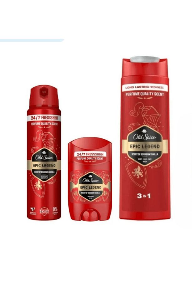 Epic Legend Duş Jeli ve Şampuan 400 ml, Stick Deodorant 50 ml, Sprey Deodorant 150 ml 3'lü Set - 1