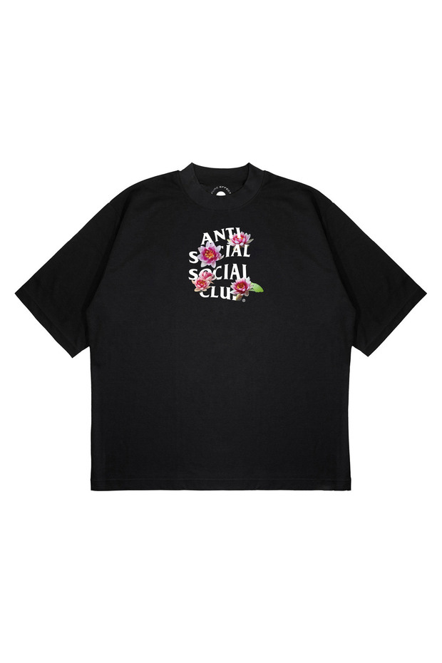 Unisex Oversize Anti Social Lotus Printed Boxy Fit Thick Fabric (240Gsm) T-Shirt