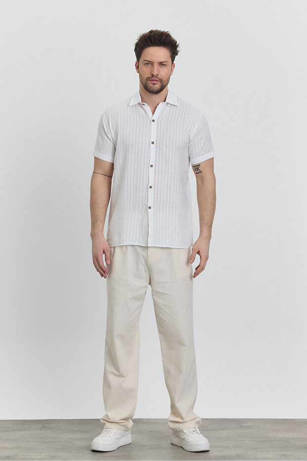 قميص موسلين منقوش - 4100 - 2