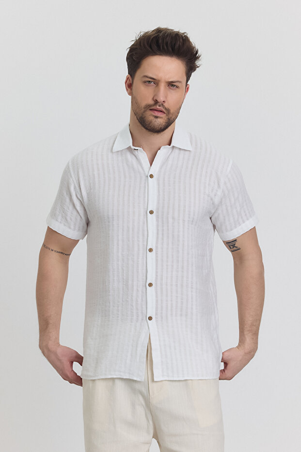 قميص موسلين منقوش - 4100 - 5