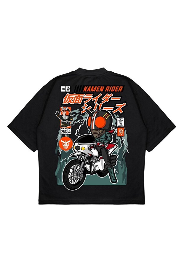 Unisex Oversize Kamen Rider Back-Printed Boxy Fit Thick Fabric (240Gsm) T-Shirt