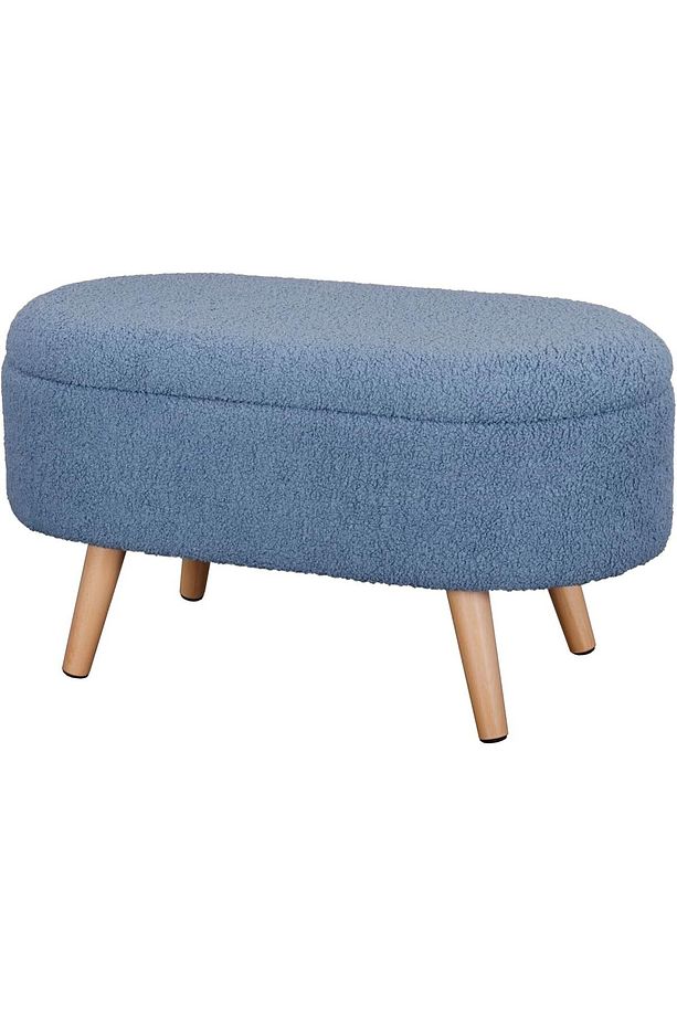 ram's puf small bench ayak uzatma ahşap retro ayak sandıklı puf bench - 2