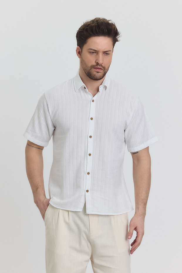 Muslin Patterned Shirt - 4100