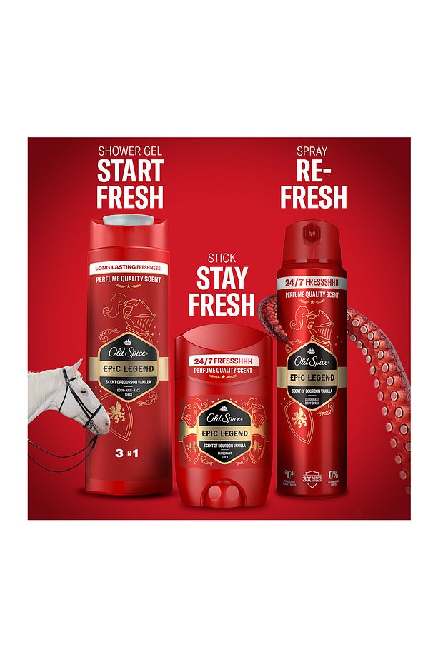 Epic Legend Duş Jeli ve Şampuan 400 ml, Stick Deodorant 50 ml, Sprey Deodorant 150 ml 3'lü Set - 2
