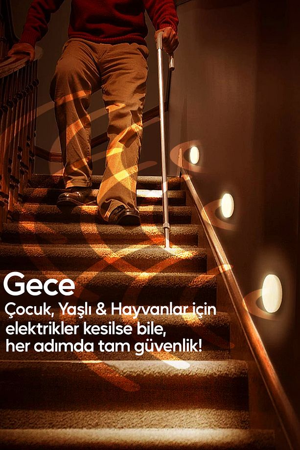 Hareket Sensörlü Led Işık USB Şarjlı Mıknatıslı Harekete Duyarlı Işık - 4