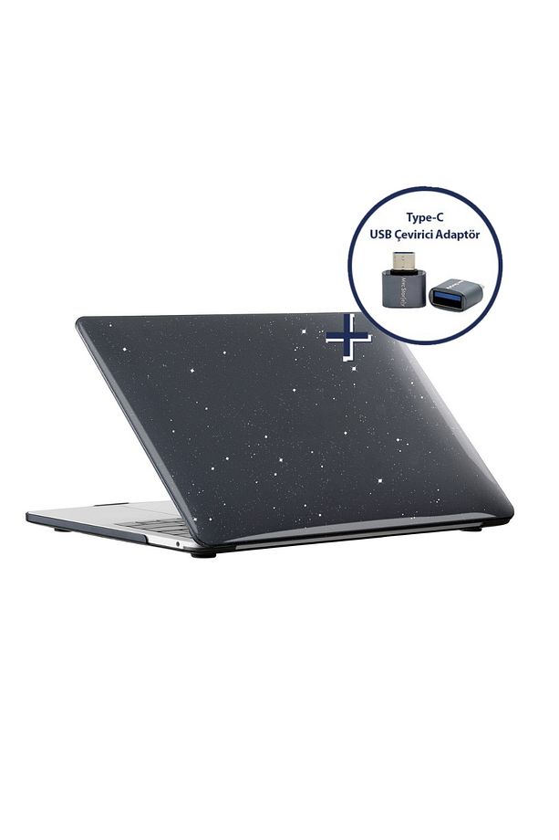 Macbook Air M1 Kılıf 13inç Simli Kristal Parlak (TOUCHID'Lİ M1) A2337 A2179 A1932 Uyumlu (2018-2020) - 1