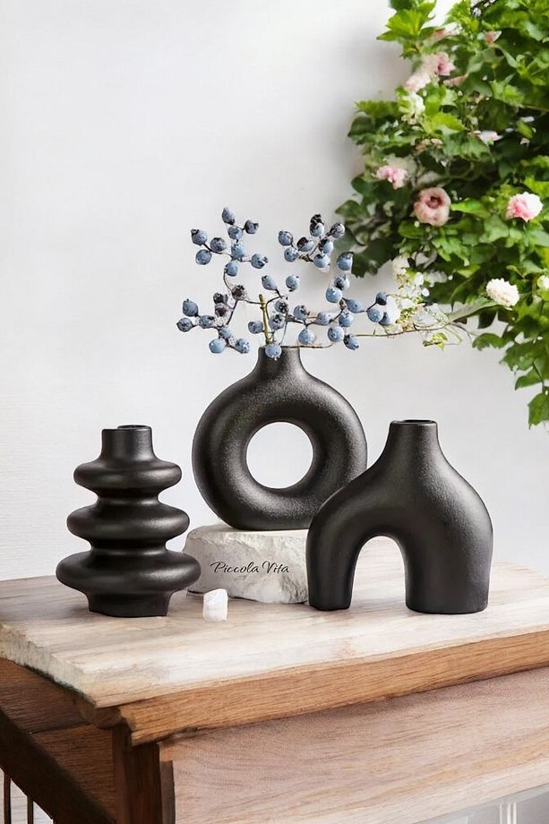 Dekoratif Obje Biblo Vazo Set | Minimalist 10 CM Vazo Seti - 2